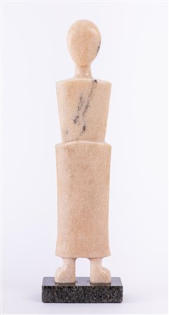 Rita Gallè FIGURA FEMMINILE marmo di Candoglio, cm 33,5x10x5 firmato...