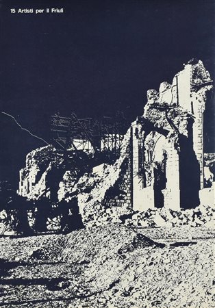 Artisti vari 15 ARTISTI PER IL FRIULI cartella da 15 opere di grafica...