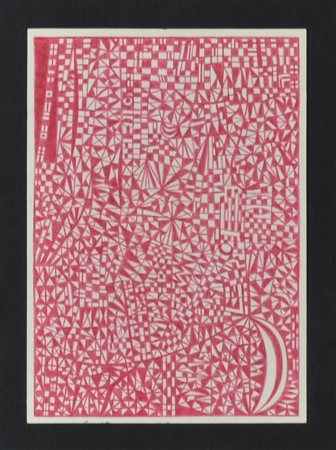 Enzo Branca SENZA TITOLO matite colorate su carta, cm 15x11 sul retro: firma...