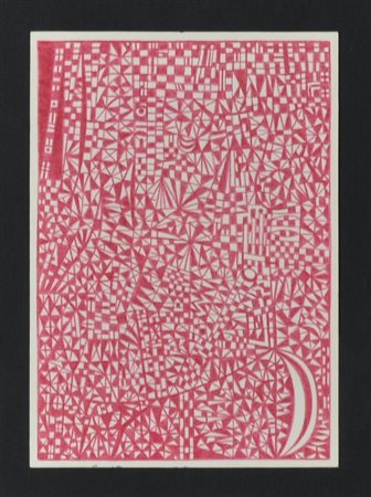 Enzo Branca SENZA TITOLO matite colorate su carta, cm 15x11 sul retro: firma...