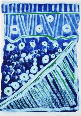 Claudio Knopfli SENZA TITOLO tecnica mista su carta, cm 35x25 sul fronte: firma