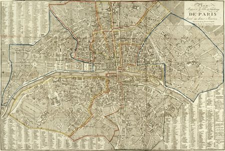 [PARIGI] - HERISSON, Eustache (1759-1816) - Plan Routier de la Ville et et Faub