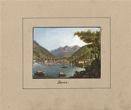 [COMO] - "Souvenir del Lago di Como", album con 10 fini vedute acquerellate che