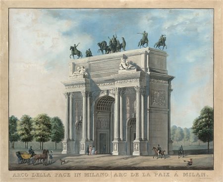 [MILANO] - Arco della Pace in Milano Milano: Vallardi, 1838.

Bella e grande in