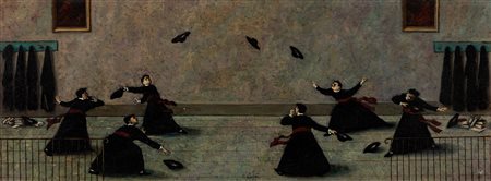 NINO CAFFÉ (1908-1975) - Cappelli in aria