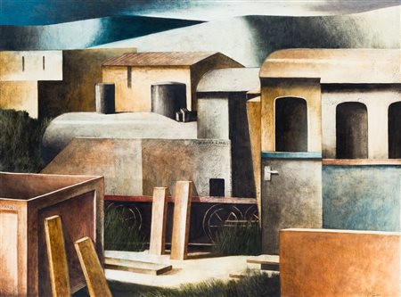 MARCELLO SCUFFI (1948) - Deposito di vecchi treni, 2001