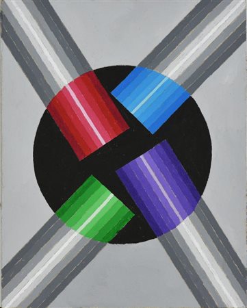 Francesco Fasano CONVERGENZE acrilici su cartoncino, cm 21x16,5 sul retro:...