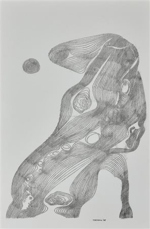 Miroglio FORMA ORGANICA monotipo su carta, cm 50x35 sul fronte: firma e data...