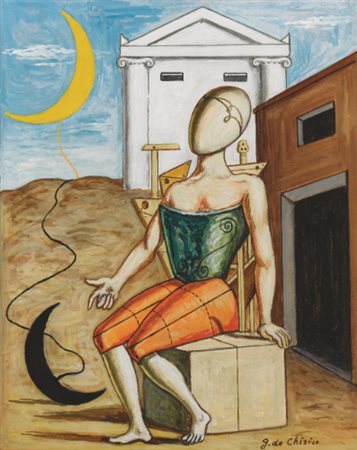 GIORGIO DE CHIRICO 1888 - 1978 IL POETA SOLITARIO signed; signed and titled...