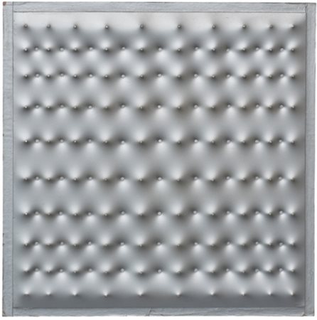 ENRICO CASTELLANI N. 1930 SUPERFICIE ARGENTO signed and dated 1968 on the...