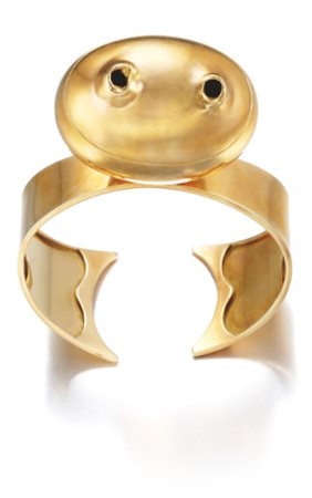 LUCIO FONTANA 1899 - 1968 CONCETTO SPAZIALE signed, gold. Executed in...