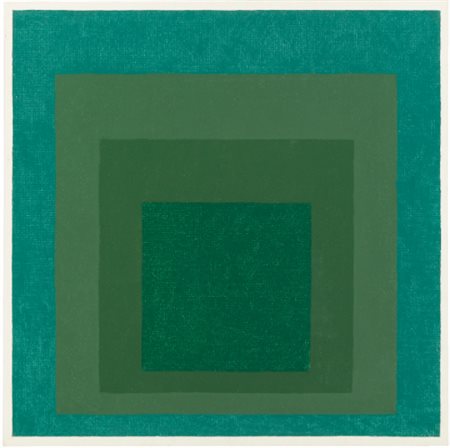 JOSEF ALBERS 1888 - 1976 STUDY FOR HOMMAGE TO THE SQUARE signed with...