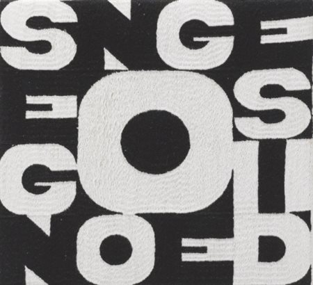 ALIGHIERO BOETTI 1940 - 1994 SEGNO E DISEGNO embroidery. Executed in 1979....