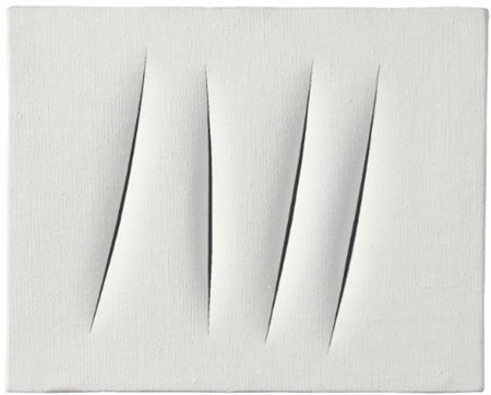 LUCIO FONTANA 1899 - 1968 CONCETTO SPAZIALE, ATTESE signed and titled on the...