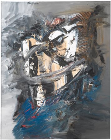 MATTIA MORENI 1920 - 1999 IMMAGINE QUASI BEIGE signed and dated 1960, oil on...