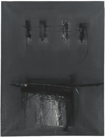 EMILIO SCANAVINO 1922 - 1986 AVVERTIMENTO signed and dated 57, signed, titled...