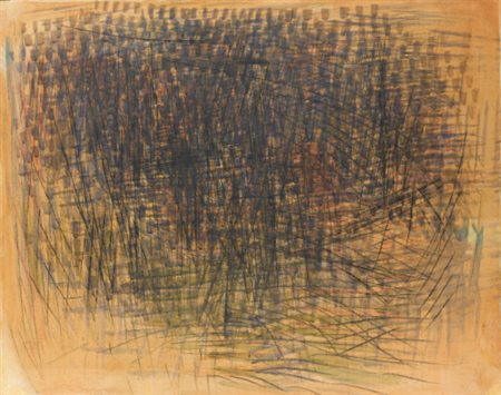 TANCREDI 1927 - 1964 SENZA TITOLO pastels and charcoal on paper laid on...
