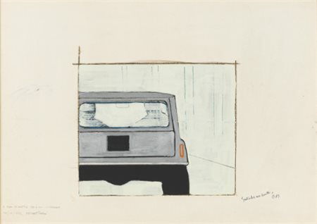 CESARE TACCHI N. 1940 PARTICOLARE CON LUNOTTO signed, titled, dedicated and...