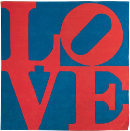 ROBERT INDIANA N. 1928 CHOSEN LOVE signed, signed and numbered 28/175, wool....