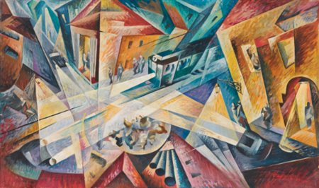 ANTONIO MARASCO 1896 - 1970 DINAMISMO SERALE signed and dated 29; signed and...