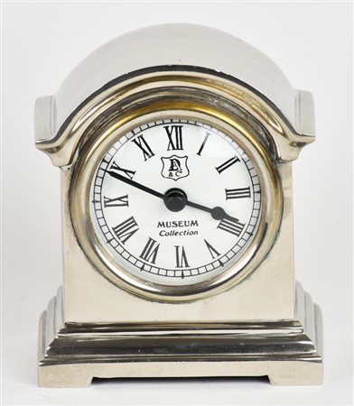 OROLOGIO DA TAVOLO in metallo argentato h cm 13