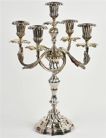 CANDELABRO A CINQUE FUOCHI IN ARGENTO 925 cm 43x30x30 g 2600 circa