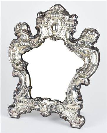 SPECCHIO A CARTAGLORIA IN ARGENTO sagomata cm 30x27