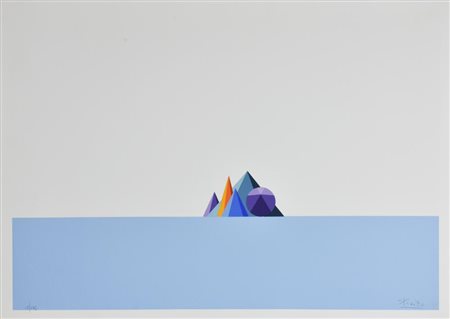 Keizo Morishita SENZA TITOLO serigrafia su carta, cm 50x70 esemplare 13 su...