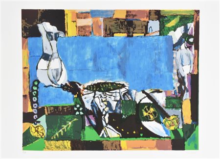 Bruno Cassinari SENZA TITOLO litografia su carta, cm 50x70 esemplare P.A. sul...