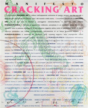 Cracking Art Group MANIFESTO CRACKING ART serigrafia su pvc neutro, cm 90x70...