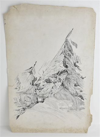 Edoardo Rubino PAESAGGIO ALPINO china su carta, cm 50x33 L'opera presenta...