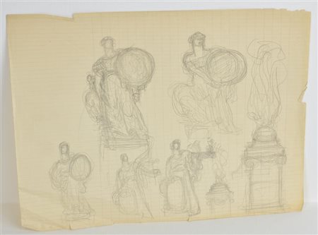 Edoardo Rubino SENZA TITOLO matita su carta, cm 22x28 L'opera presenta...