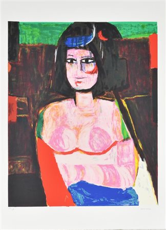 Bruno Cassinari SENZA TITOLO litografia su carta, cm 70x50 esemplare P.A. sul...