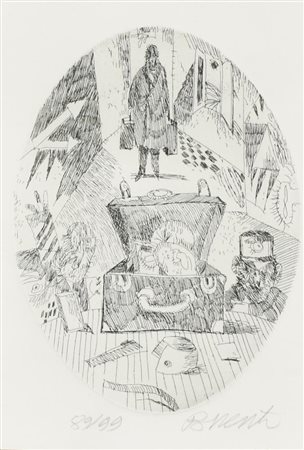 Antonio Possenti COMPOSIZIONE acquaforte-acquatinta su carta, battuta cm...