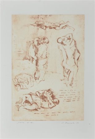 Epifanio Pozzato SENZA TITOLO incisione su carta, cm 50x35 (lastra cm 36x25)...