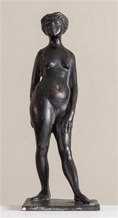 EROS PELLINI (Milano 1909 - Milano 1993). 'Nudo di ragazza'. Scultura in...