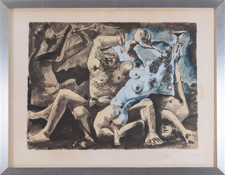 PABLO PICASSO (Malaga1881 - Mougins1973). 'Baccanale II', 22.9.1955....