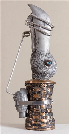 VALERIANO TRUBBIANI (Macerata 1937). 'Chiudere il becco', 1975. Scultura in...