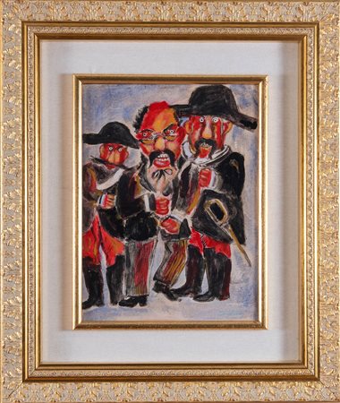 FRANZ BORGHESE (Roma 1941 - Roma 2005). 'Senza titolo'. Olio su tela. H. Cm...