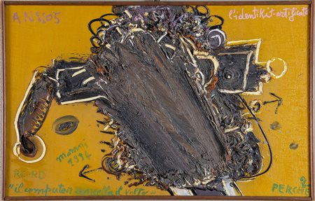 MATTIA MORENI (Pavia 1920 - Brisighella 1999). 'A. N.105',1994. Olio materico...