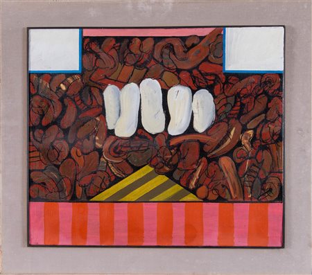 CONCETTO POZZATI (Vo' 1935 - Bologna 2017).'Monumento di ieri' 1963. Olio su...