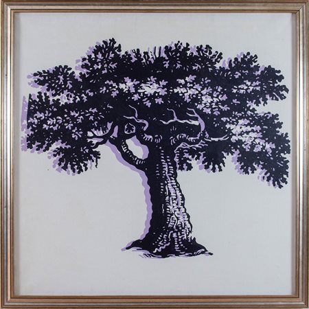 MARIO SCHIFANO (Homs 1934 - Roma1998). 'Albero della vita', anni ?70....