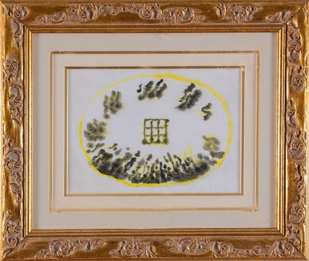 VIRGILIO GUIDI (Roma 1891 - Venezia 1984). 'Architettura cosmica' 1964. Olio...