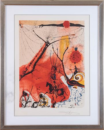 SALVADOR DALI' (Figueres 1904 - Figueres 1989). 'Senza titolo'. Litografia a...