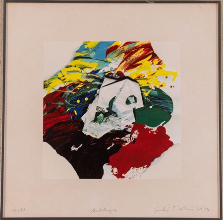 GIULIO PAOLINI (Genova 1940). 'Antologia', 1974. Serigrafia a colori su...
