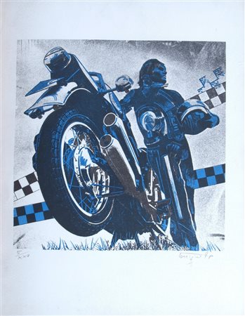 BERTINI GIANNI, "Motociclista", 1978