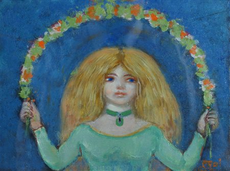 FRAI FELICITA, "Bambina con fiori"