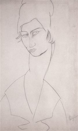 MODIGLIANI AMEDEO, "Viso di donna", 1918