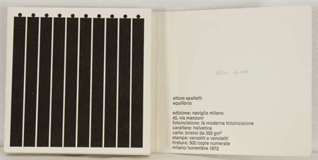 Ettore Spalletti Equilibrio, 1972 multiplo su carta,es. 17/500 Dimensioni :...