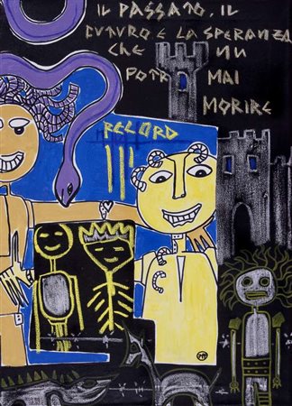 Filippo Biagioli Il passato e il futuro, 2012 tecnica mista su tela...